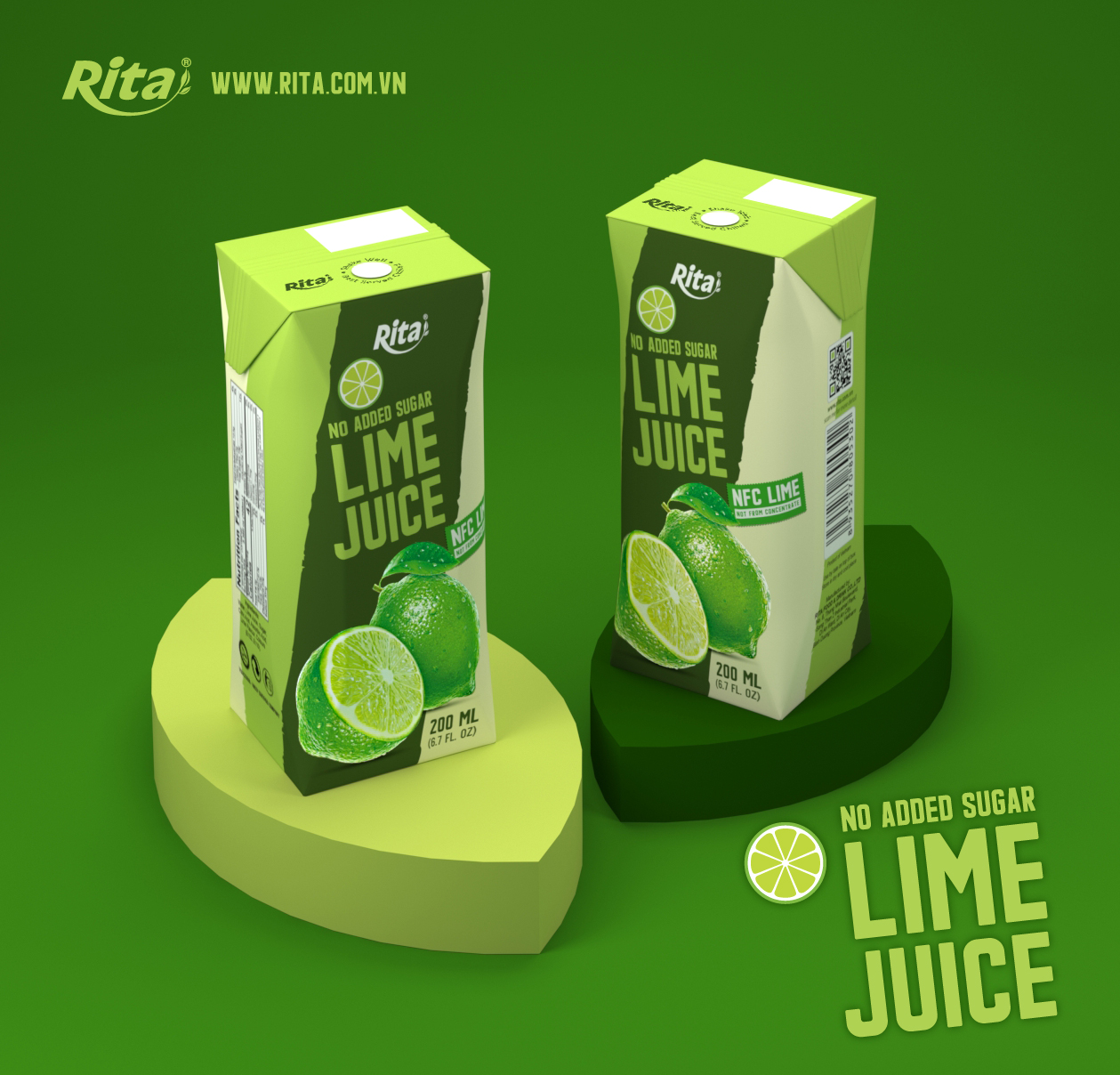 Poster lime water 200ml box