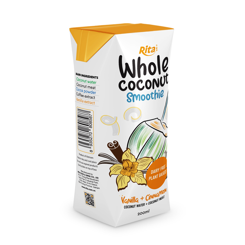 Vanilla Coconut Smoothie 200ml Paper Box