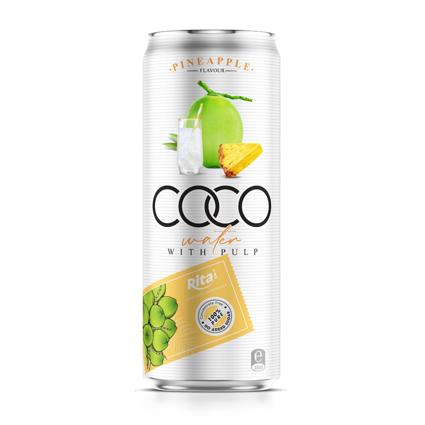 Coco water with pulp 330ml pineapple