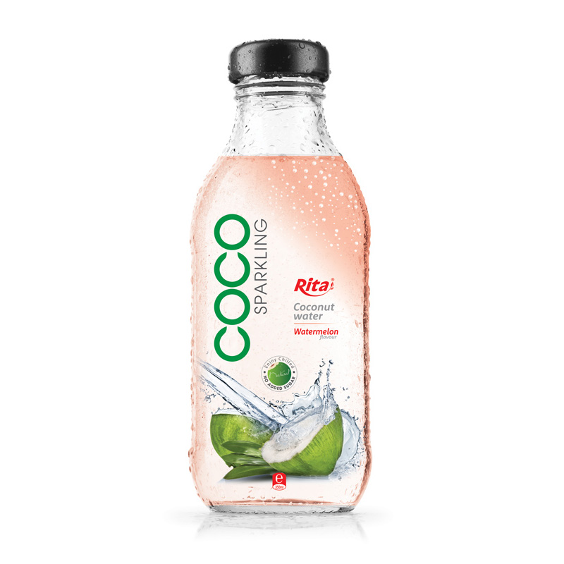 Sparkling coconut water with watermelon 350ml glass bottle Bottle