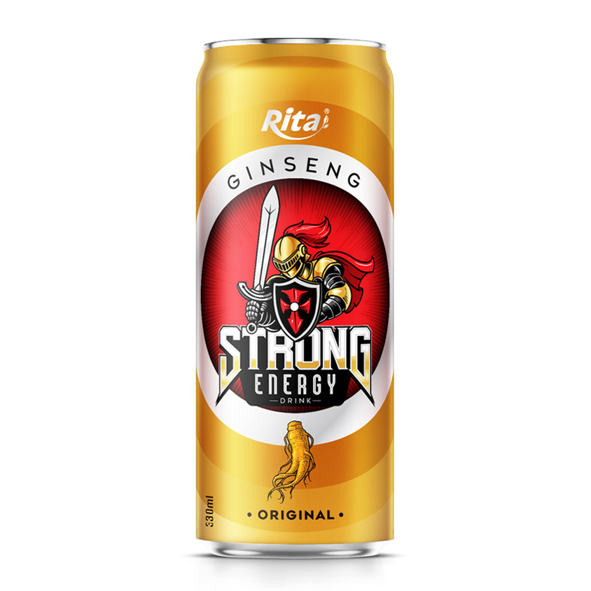Strong energy drink 330ml can