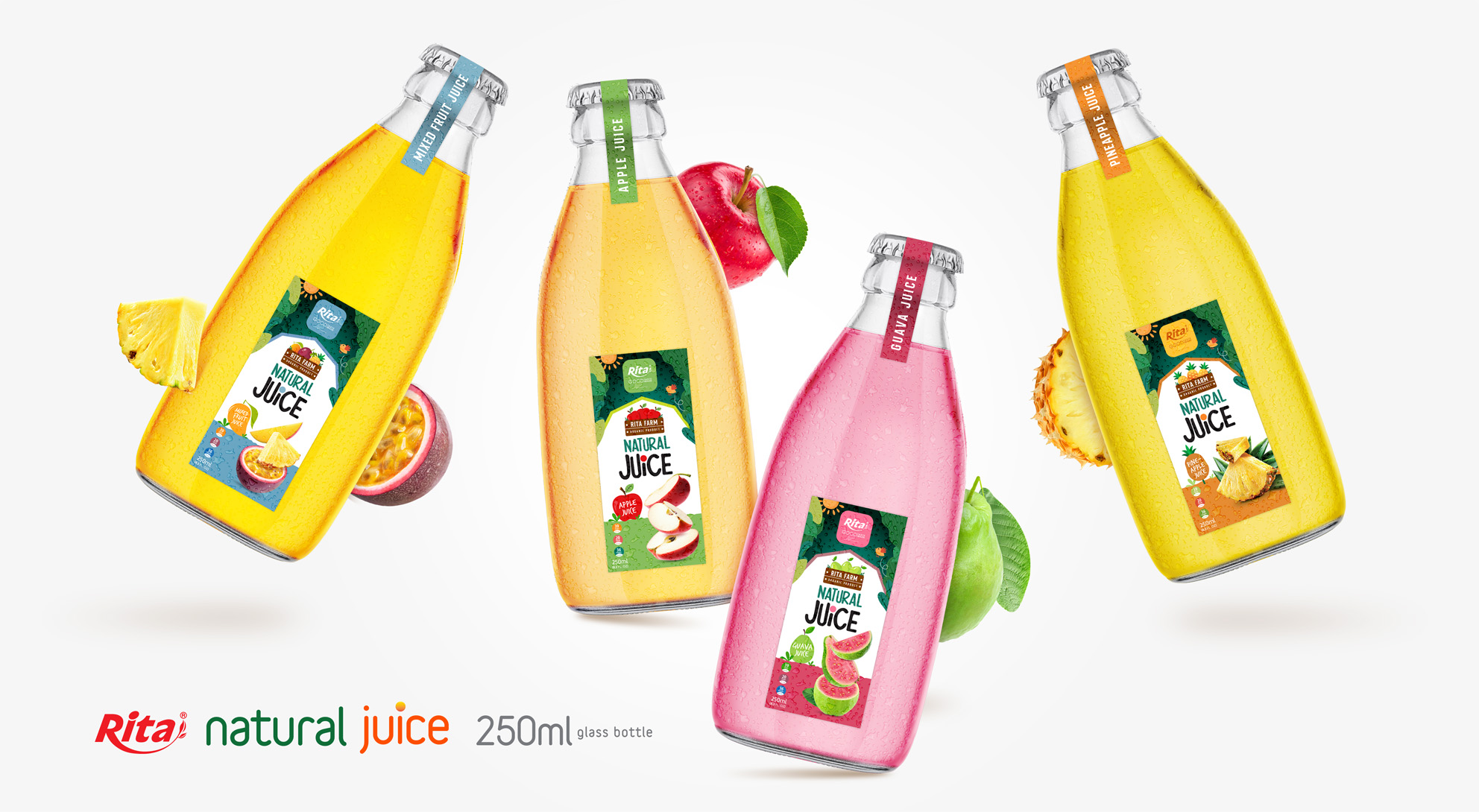 Poster 250ml glass bottle juice 2