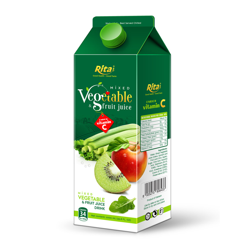 Vegetable juice 100ml Paper Box Apple Kiwi
