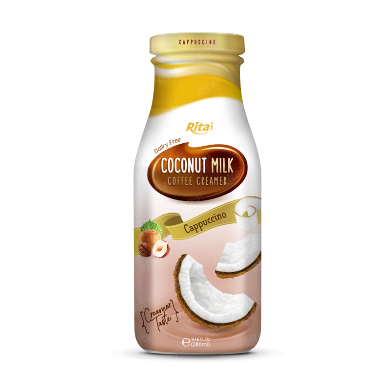 Coconut milk cappuccino 280ml glass bottle