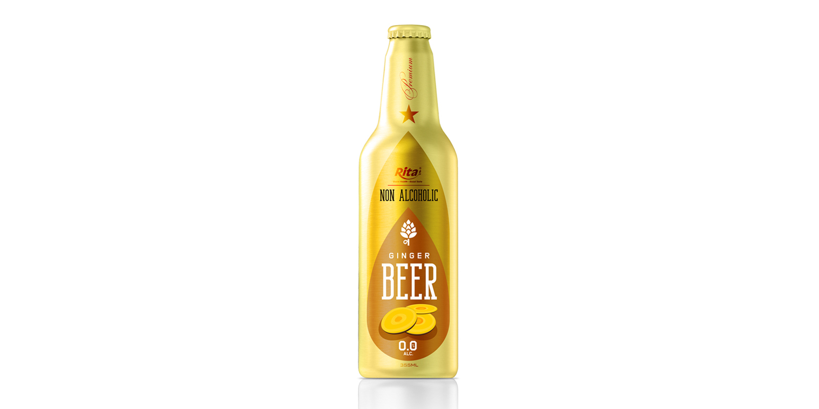  Non Alcoholic Ginger Beer355ml Alu Bottle Rita Brand