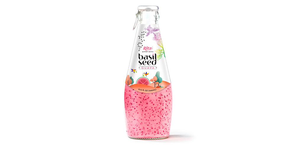 Basil Seed With Guava Flavor 290ml Glass Bottle