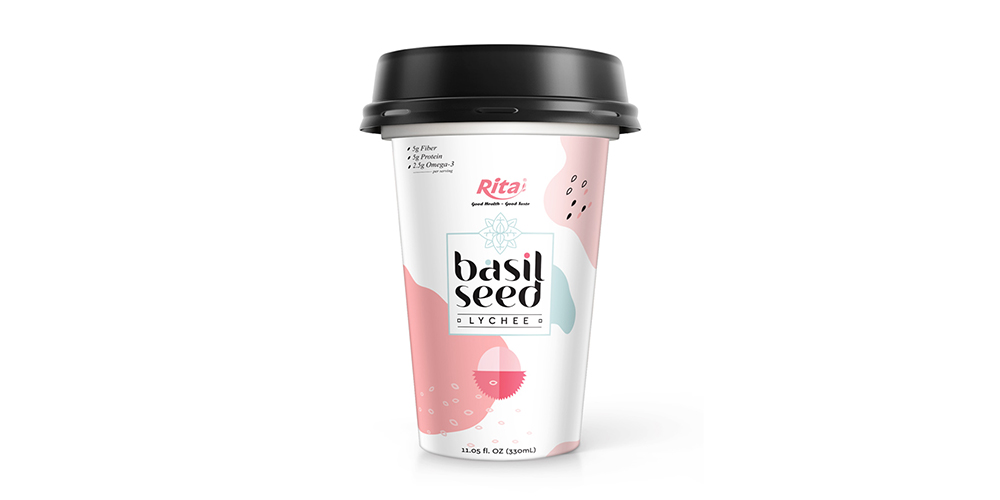 Basil Seed With Lychee 330ml PP Cup