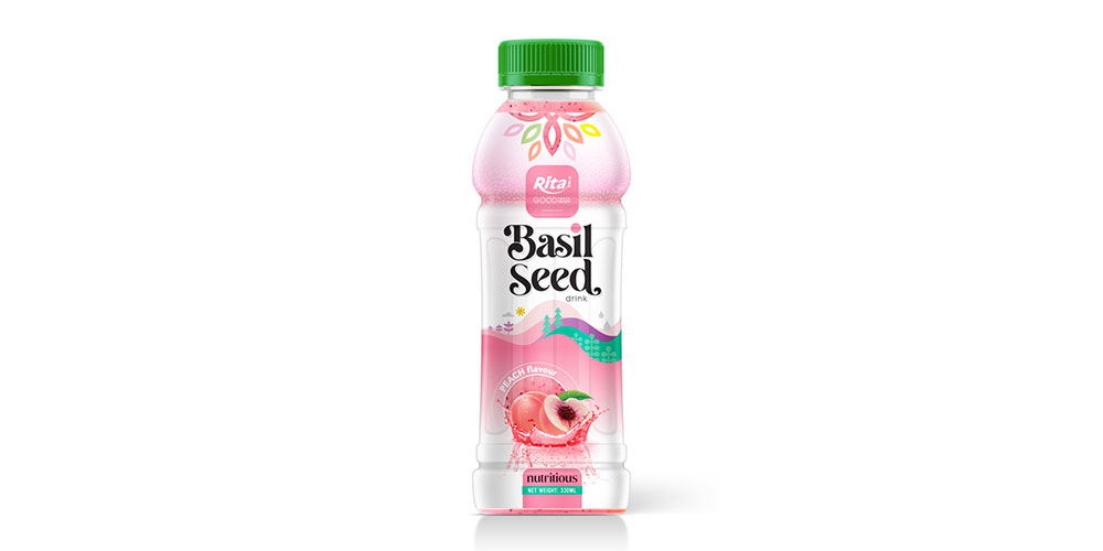 Basil Seed With Peach Flavor 330ml Pet Bottle