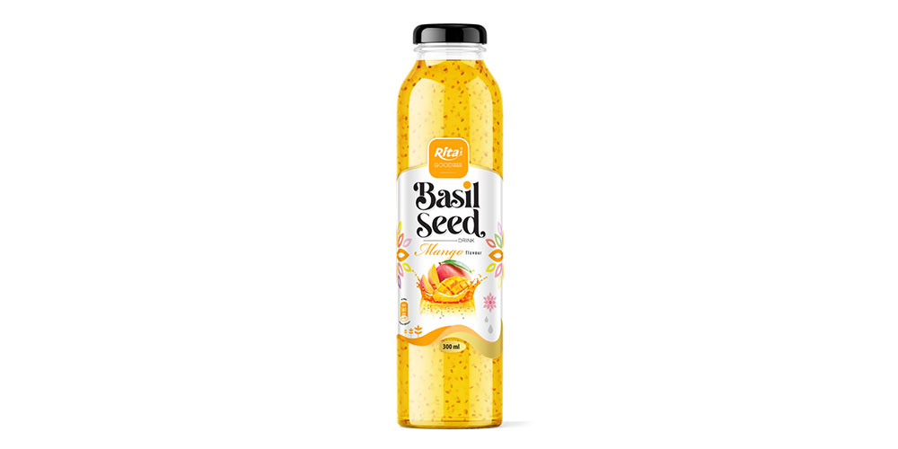 Basil Seed With Mango Flavor 300ml Glass Bottle