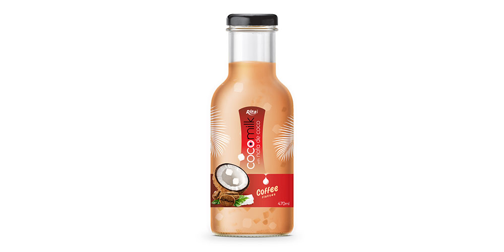 Coconut Milk with Coffee Flavor 470ml Glass Bottle
