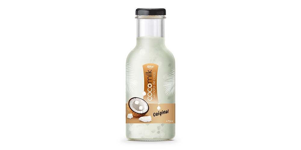 Coconut Milk with Original Flavor 470ml Glass Bottle