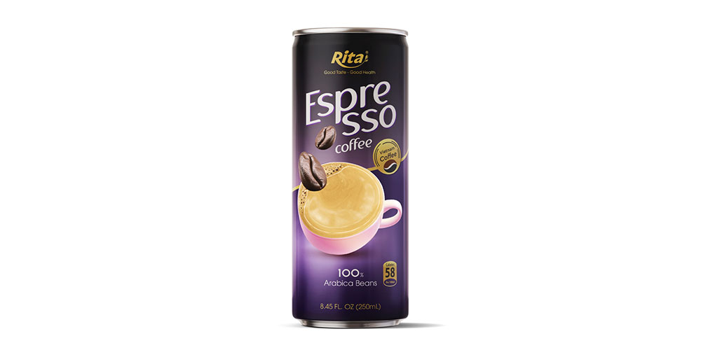 Espresso Coffee 250ml Alu Can Rita Brand
