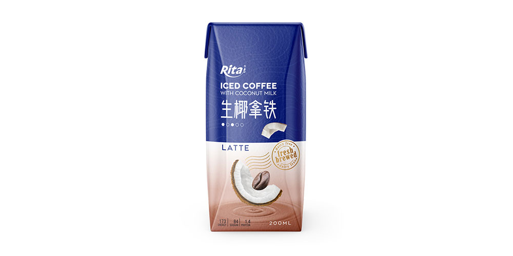200ml Paper Box Iced Coffee Latte 