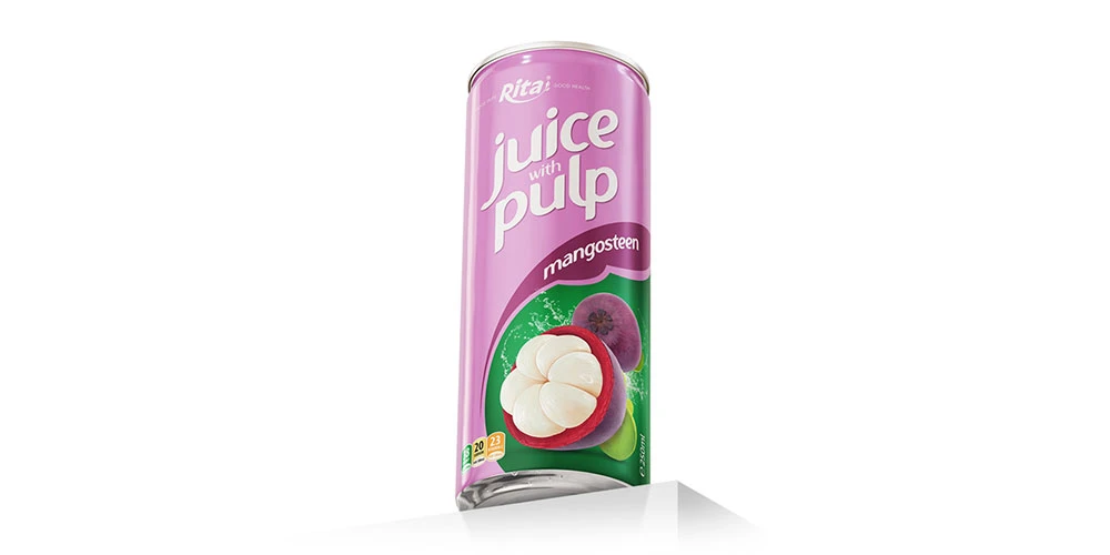 Fruit Juice Mangosteen Juice Drink With Pulp 250ml Slim Can