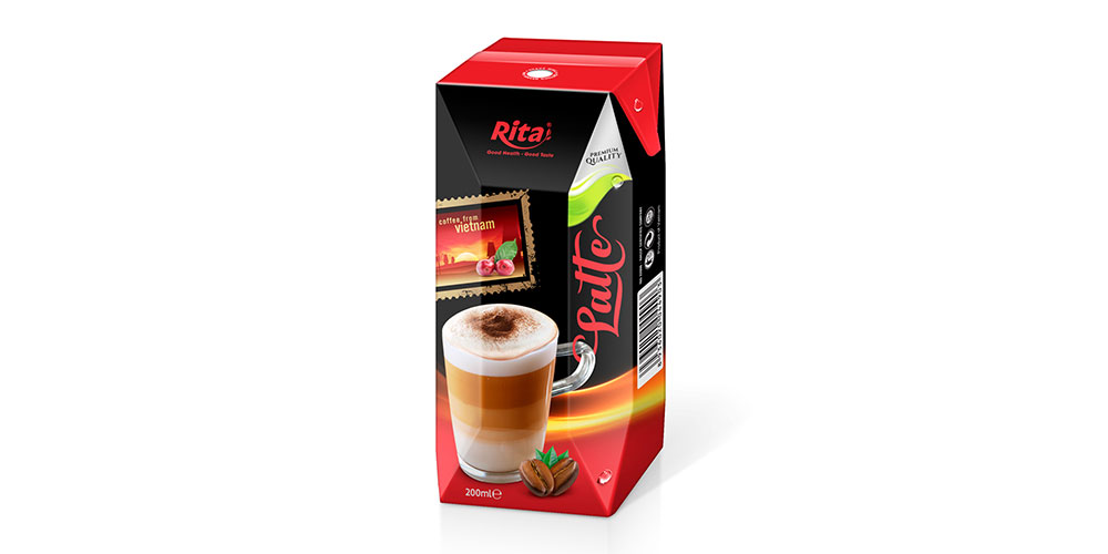 200ml Paper Box Latte Coffee  - Vietnamese Coffe Bean