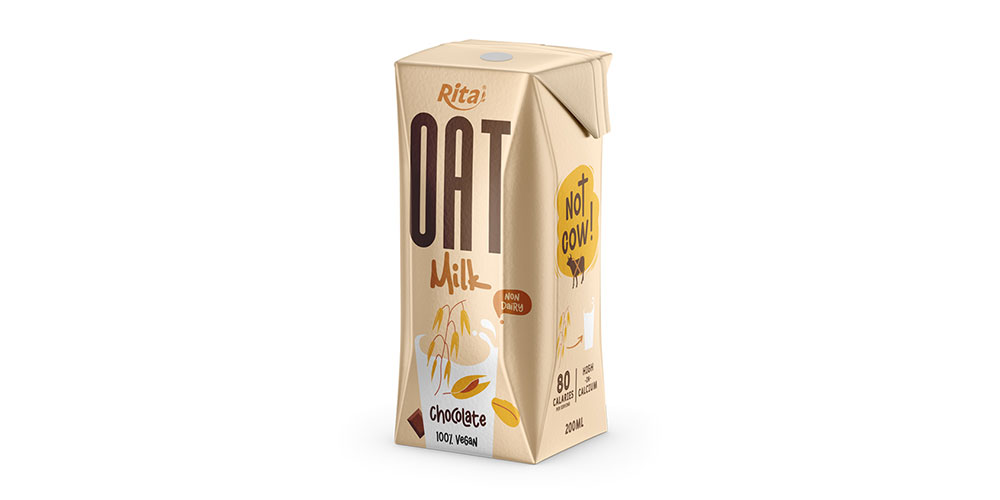 Oat Milk With Chocolate Flavor 200ml Paper Box