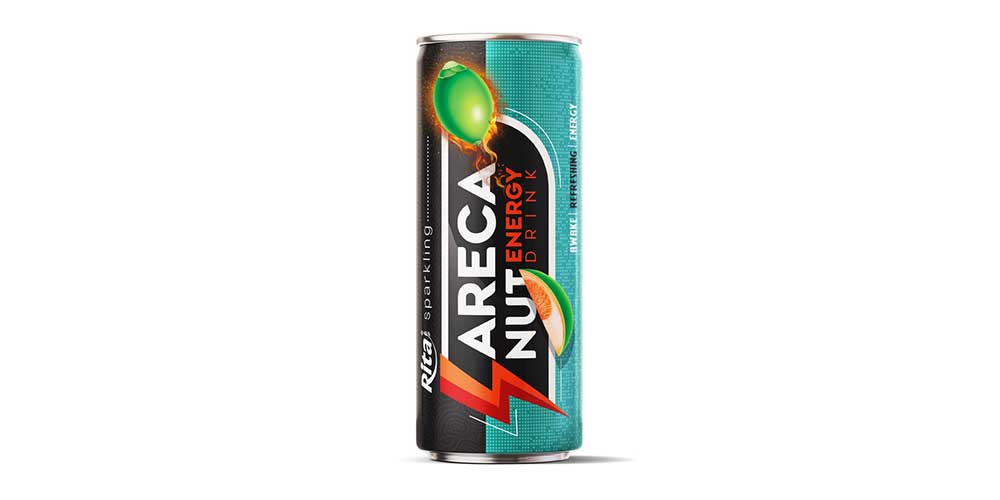Sparkling Areca Nut Energy Drink 250ml Can Rita Brand