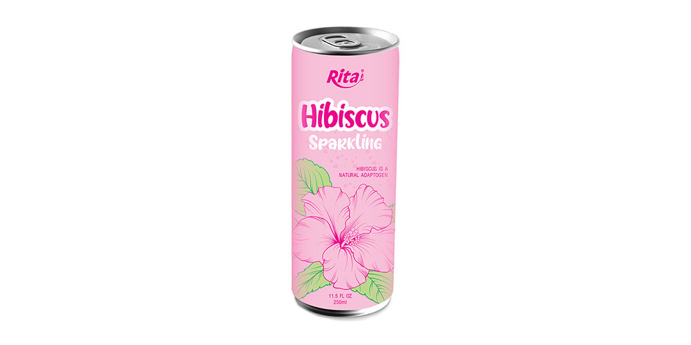 Sparkling Hibiscus Drink 250ml Can Rita Brand