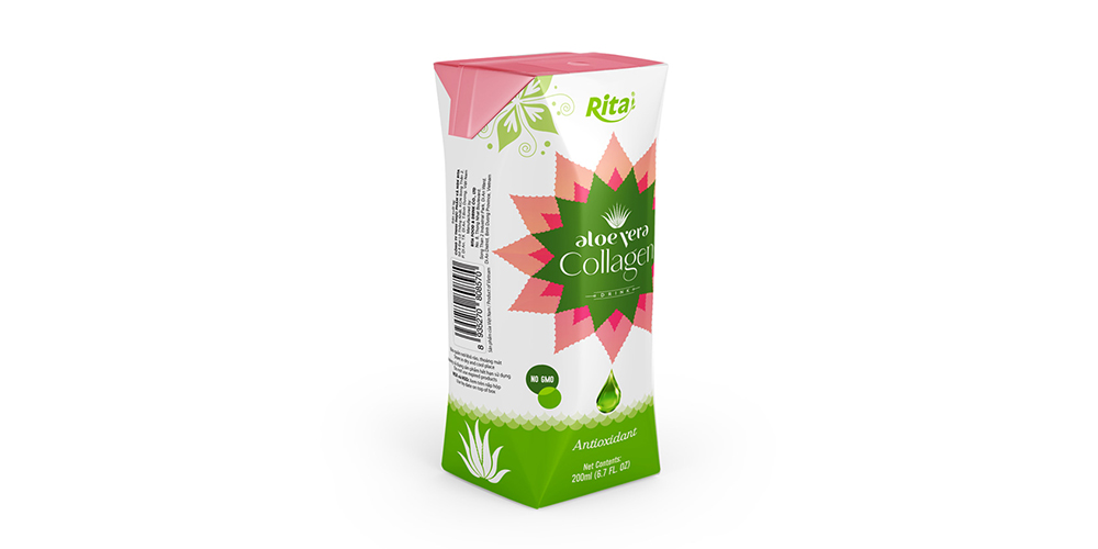 Aloe Vera Collagen Drink 200ml Paper Box Rita Brand