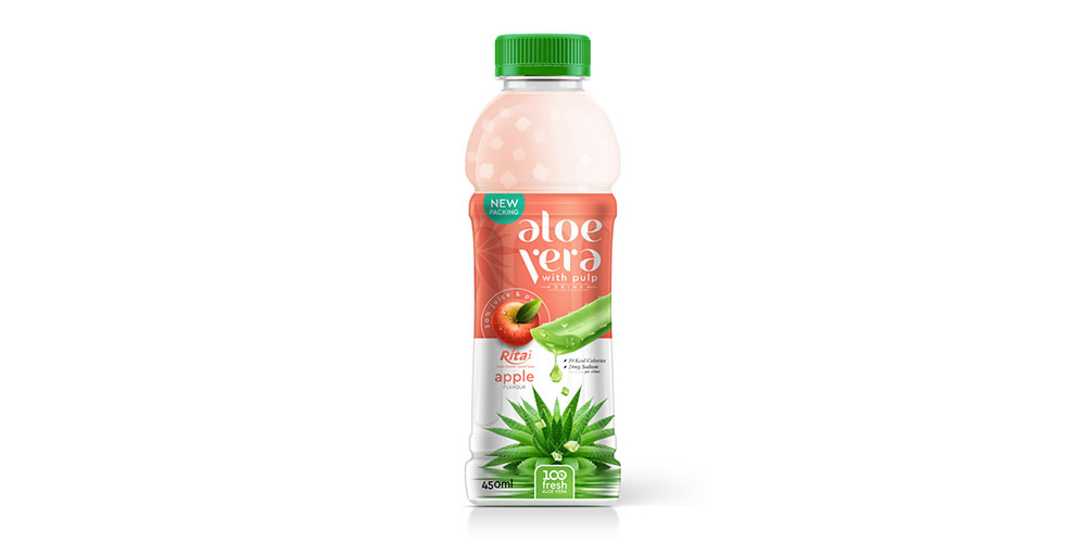 Aloe Vera With Apple Flavor 450ml Pet Bottle