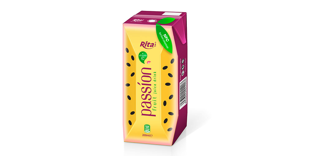 Paper Box 200ml Passion Fruit Juice Rita Brand