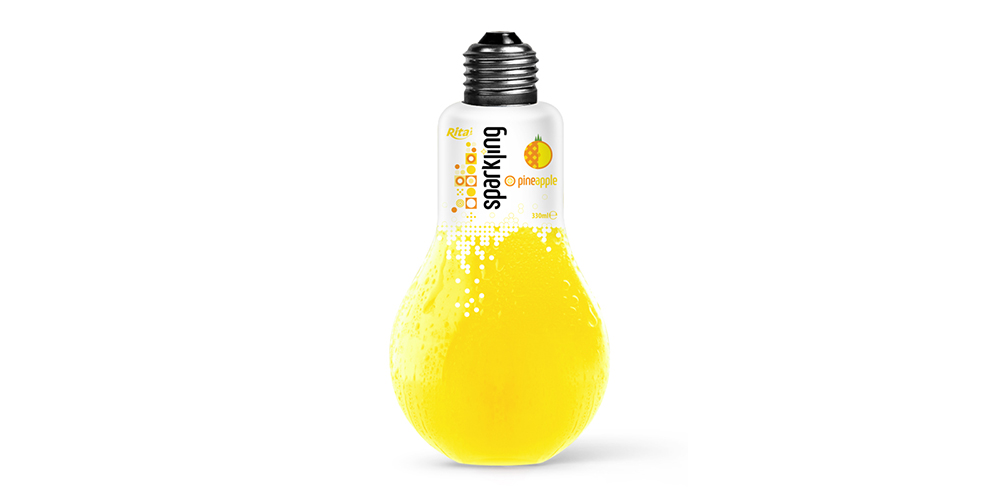 Sparkling Pineapple Flavor Water 350ml Bulp Bottle Rita Brand