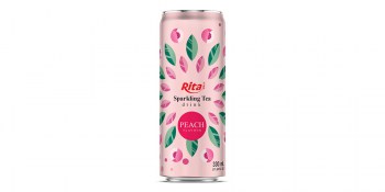 Best-Sparkling-Tea-drink-peach-flavour-330ml-sleek-can