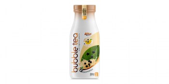 Glass-bottle-280ml-Bubble-Tea-with-tapioca-pearls-and-banana
