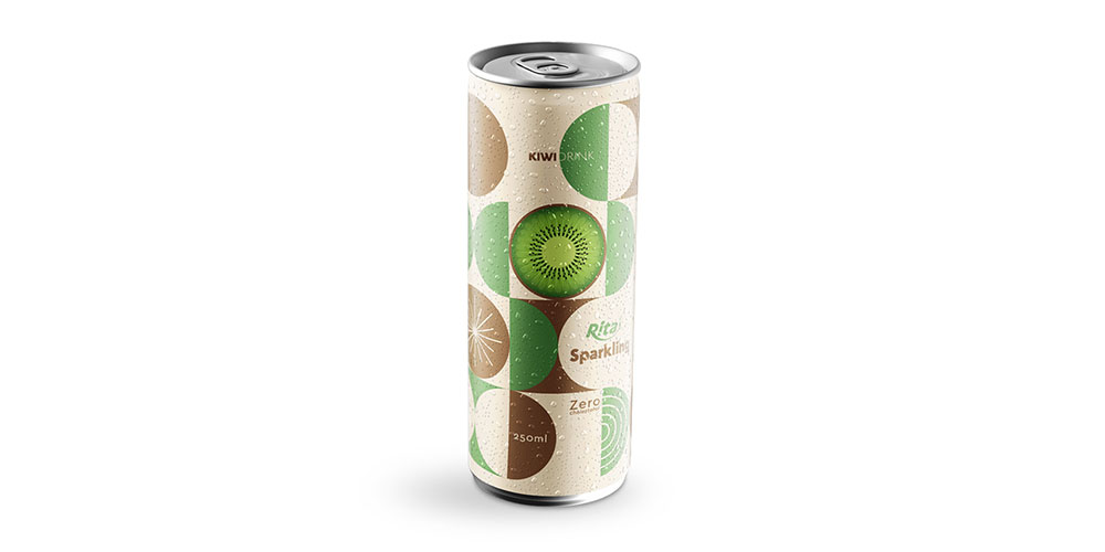 Sparkling Kiwi Flavor Water 250ml Alu Can Rita Brand