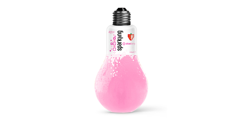 Sparkling Strawberry Flavor Water 350ml Bulp Bottle Rita Brand