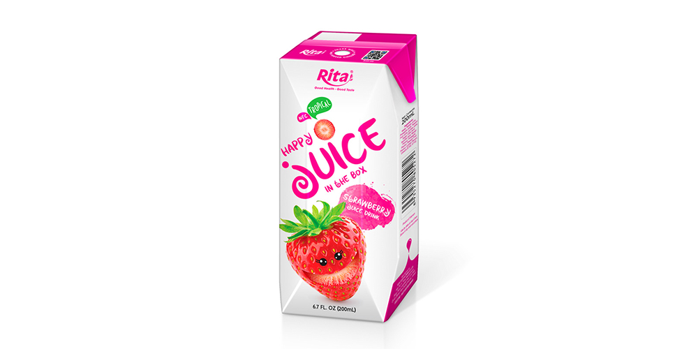 Strawberry Juice 200ml Paper Box Rita Brand