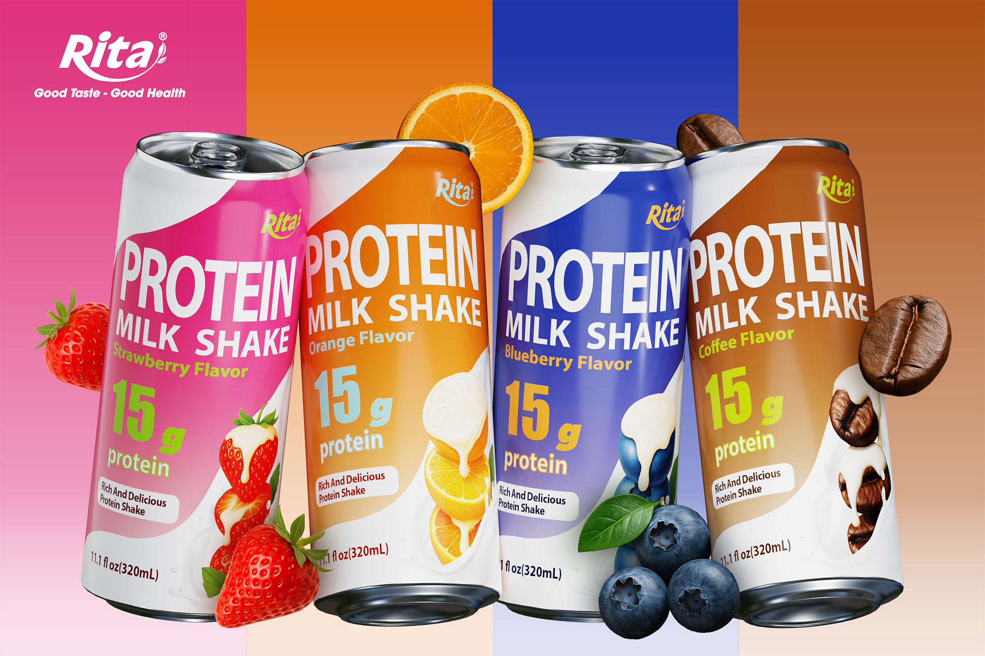 Rita 330ml sleek can milk drink all 4 flavor11