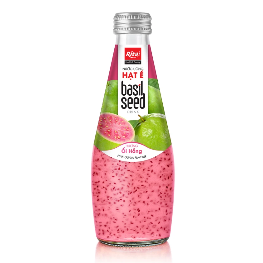 Chia and Basil Seeds Supplier Basil Seed Drink 290ml Glass Bottle