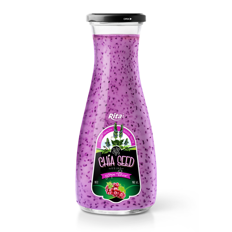 Chia Seed 1L Glass Bottle Grape