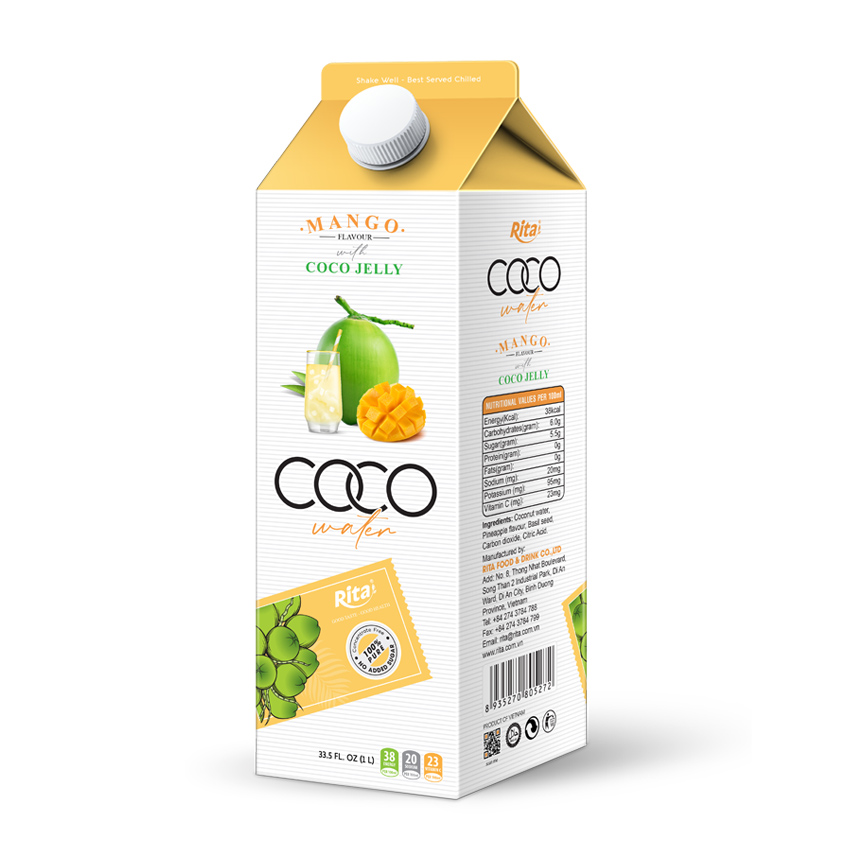 Coco water 1L paper mango cocojelly