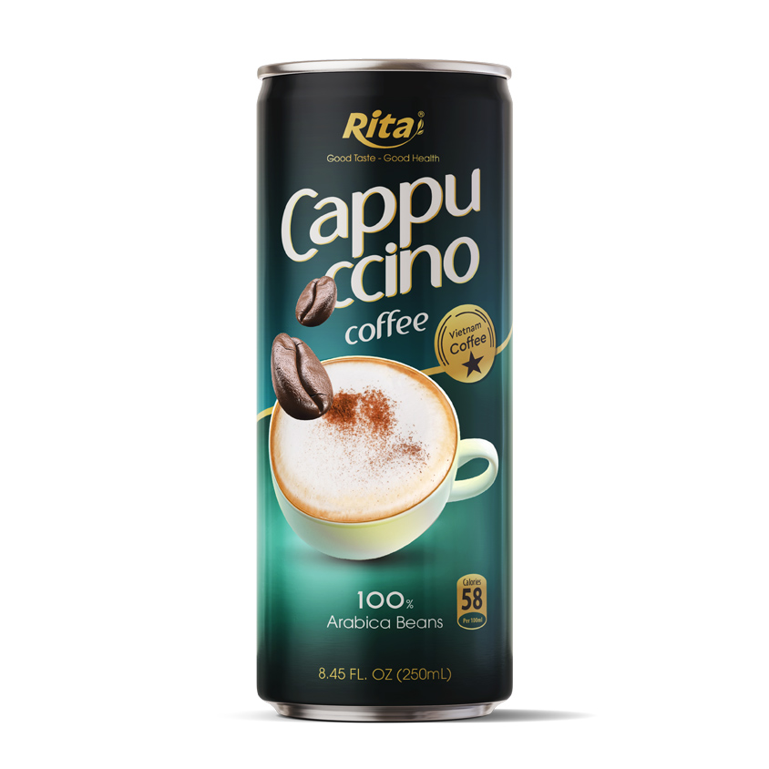 8.45 Fl oz Cappuccino Coffee drink 100 Vietnam arabica beans 