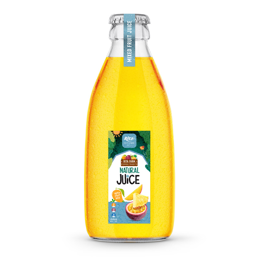 250ml glass bottle fruit juice 02
