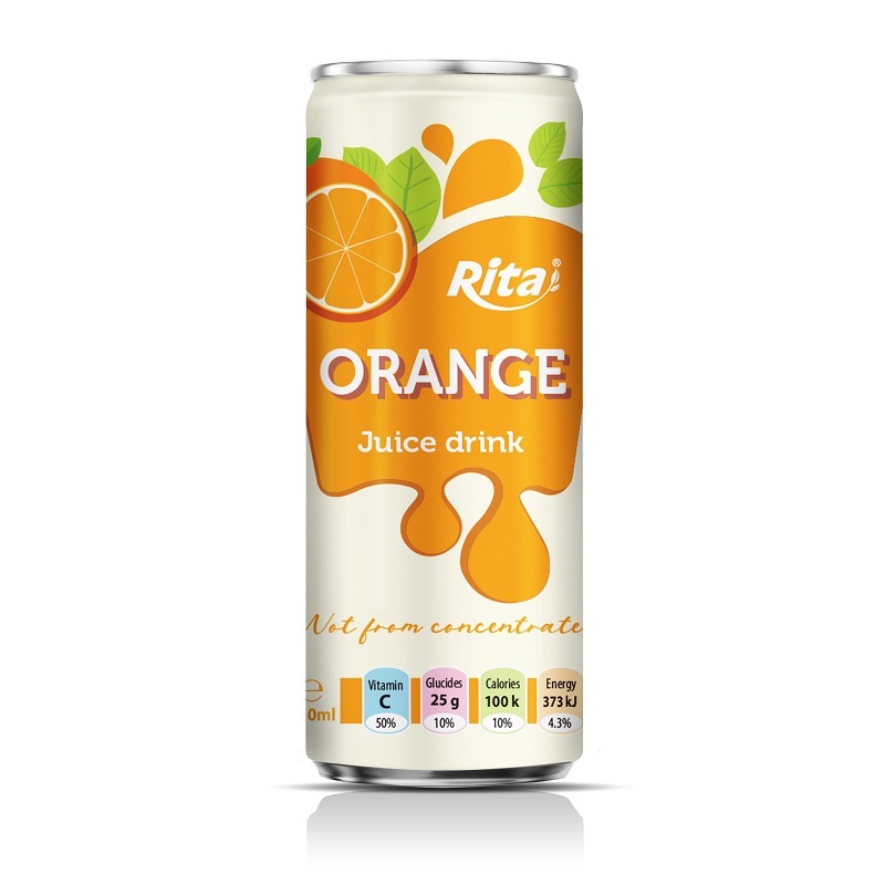 Orange 250ml Sleek Can