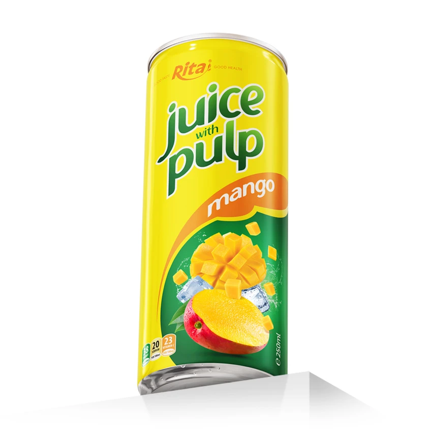 Fruit Juice Mango Juice Drink With Pulp 250ml Slim Can