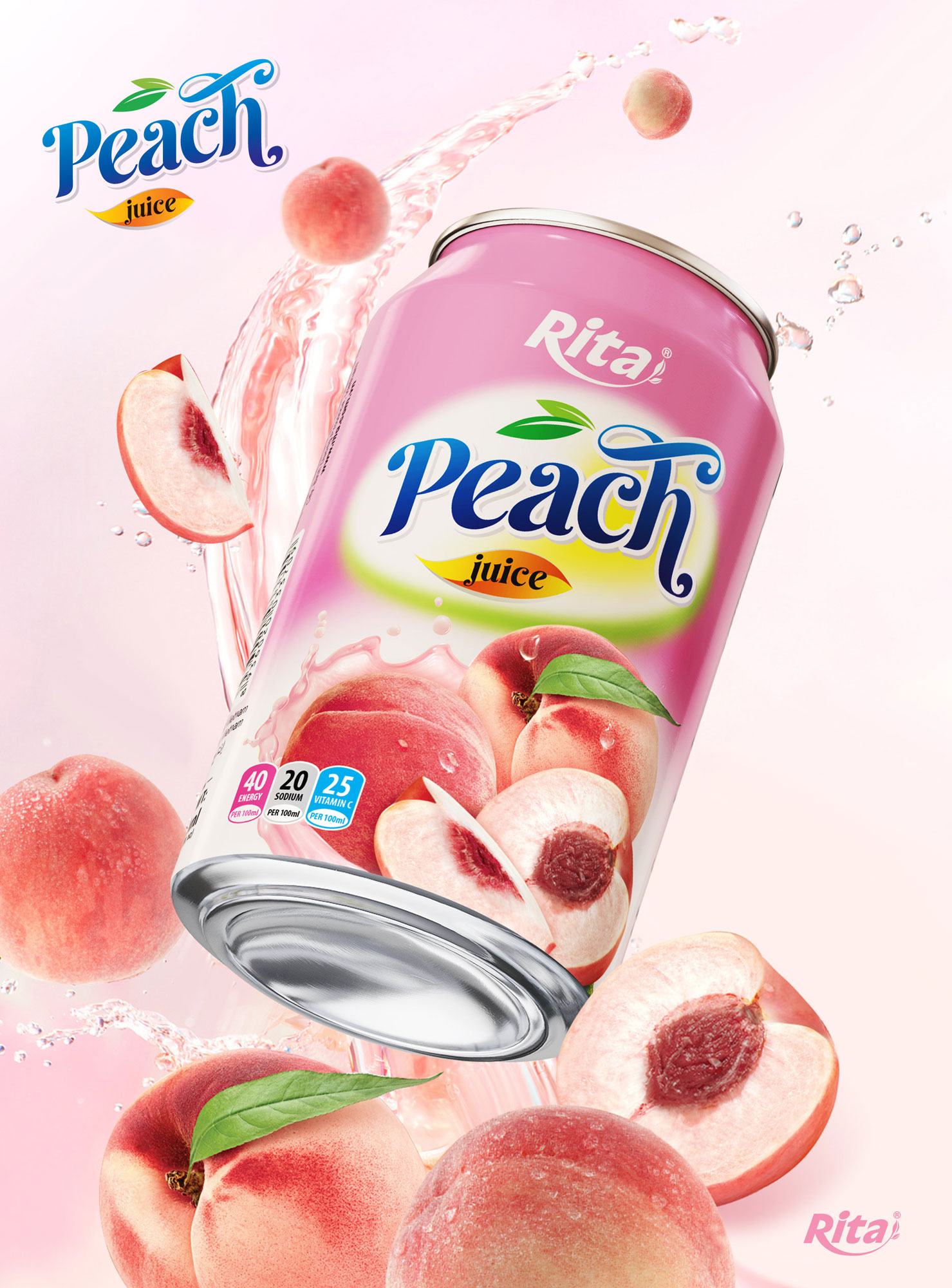 Poster Peach juice 330ml