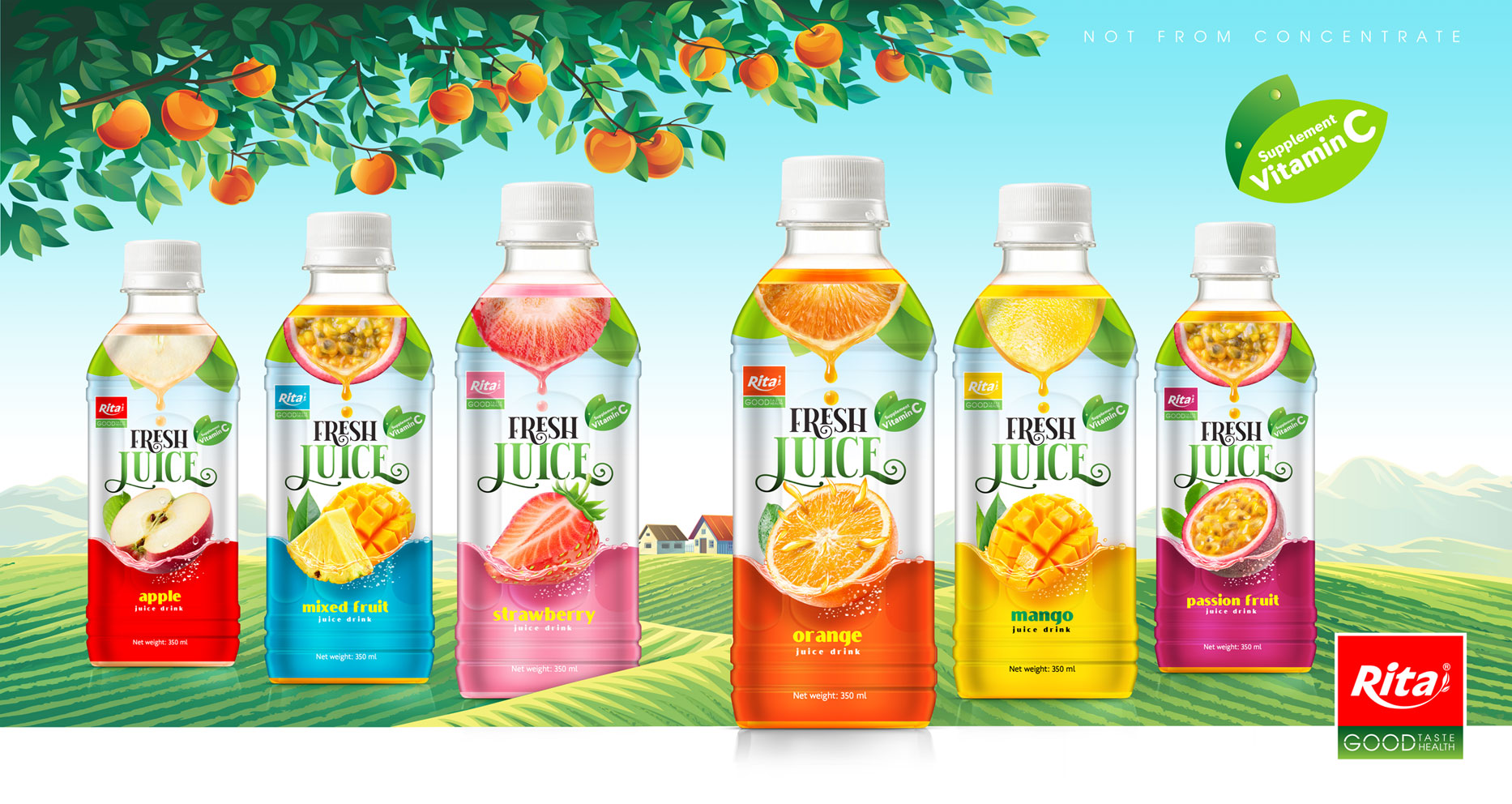 Poster Fresh juice 350ml