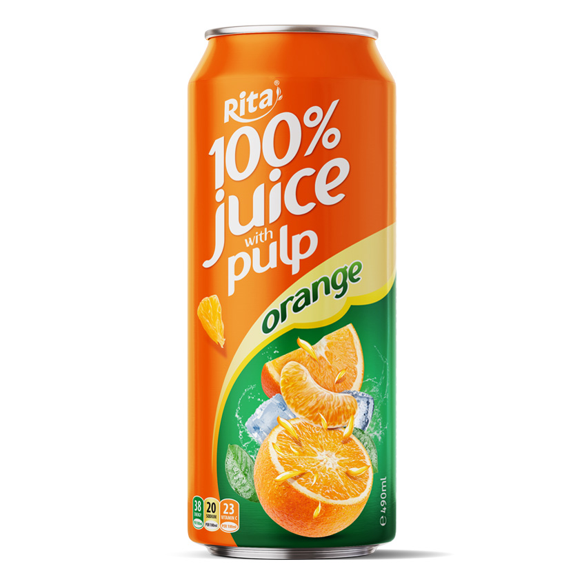 100 Orange Juice with Pulp 500ml Cans