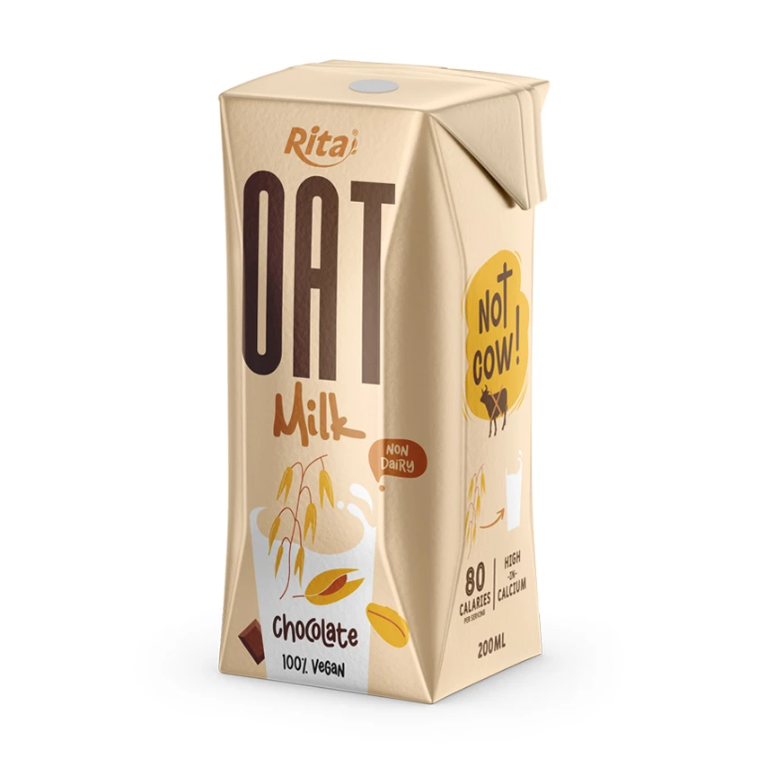 Aseptic: Oat Milk With Chocolate Flavor 200ml Paper Box