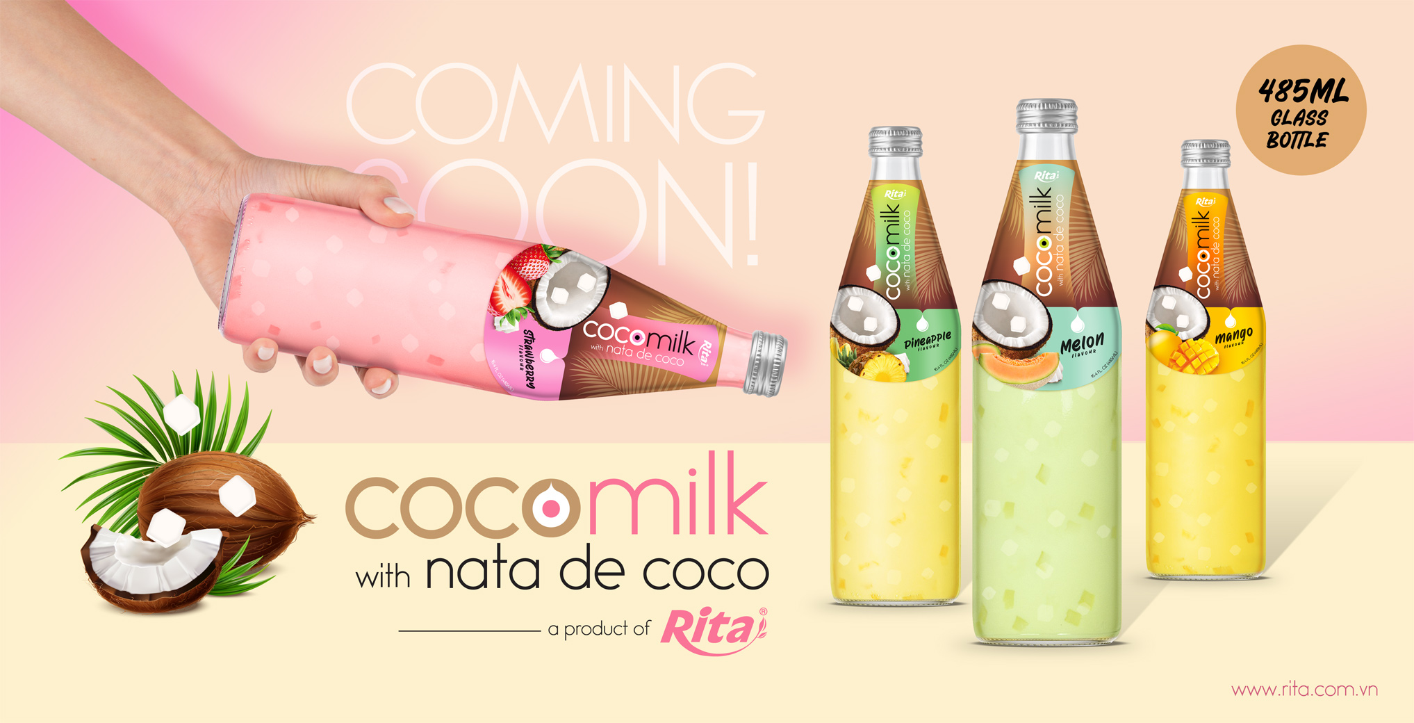 Design Coco Milk with nata de coco