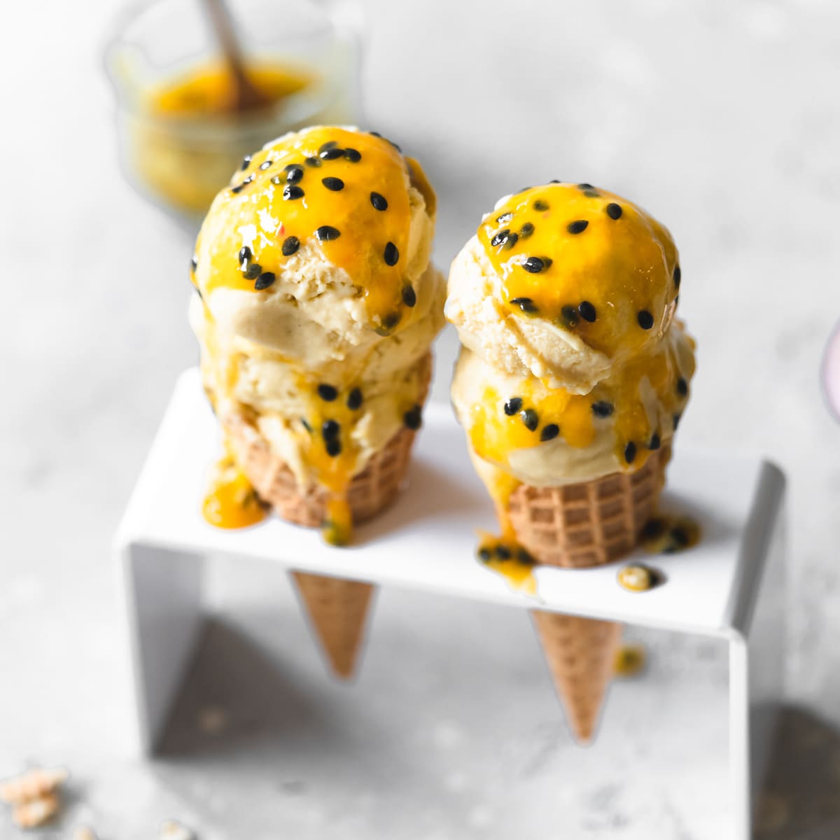 Passionfruit ice cream