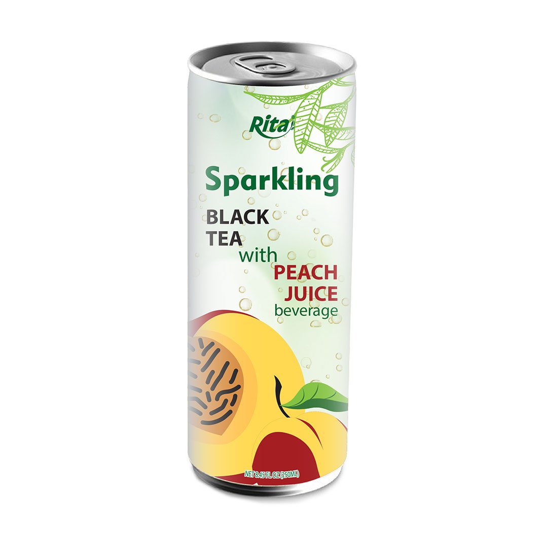 Sparkling tea peach 250ml1