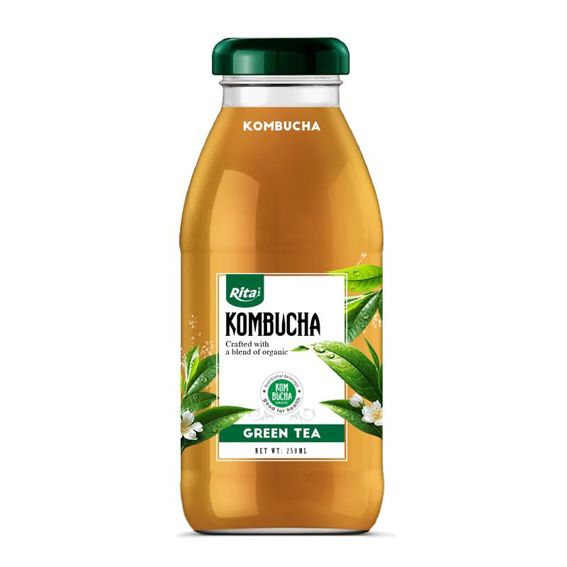 Kombucha green tea 250ml Glass Bottle