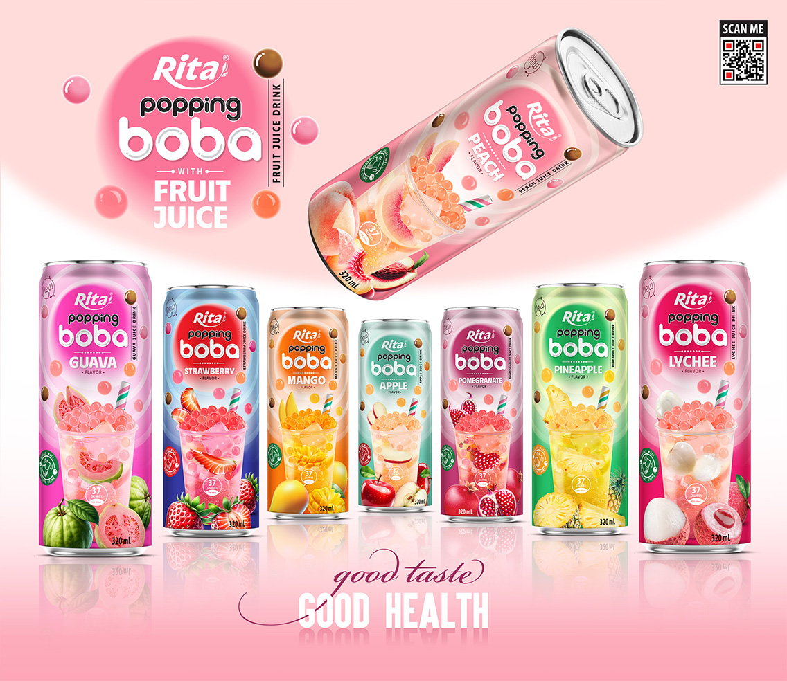 Poster RITA Brand Popping Bobo with fruit juice 320ml