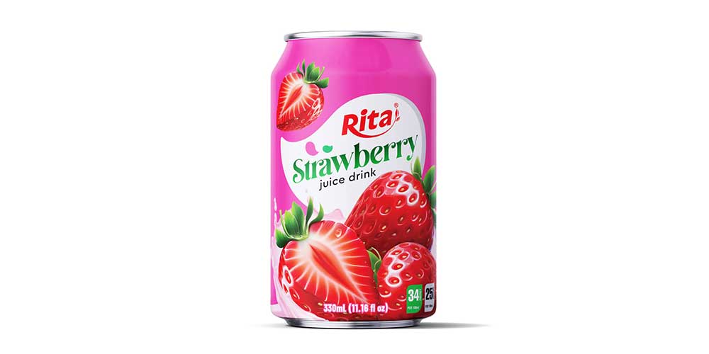 11.16 fl oz Natural Strawberry Juice Drink Real Fruit Juice