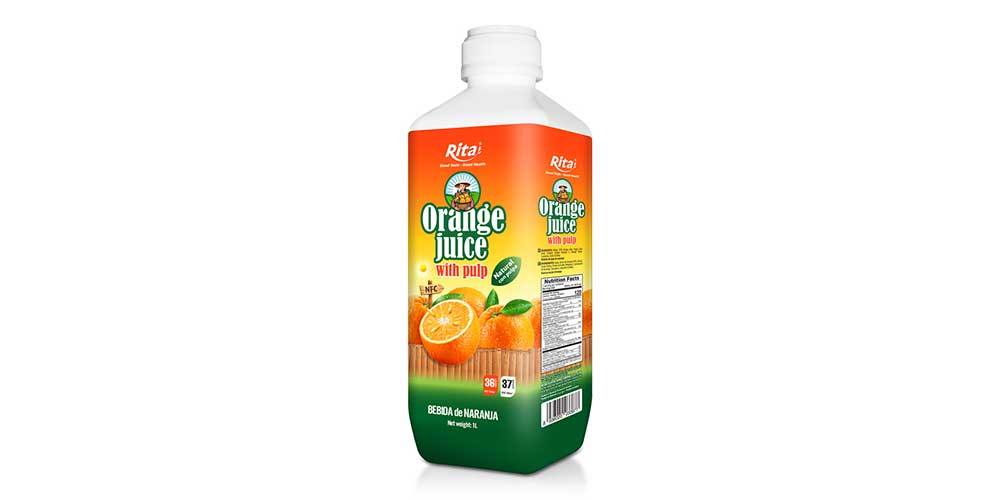 Supplier 1L  PP bottle Orange juice with Pulp Drink